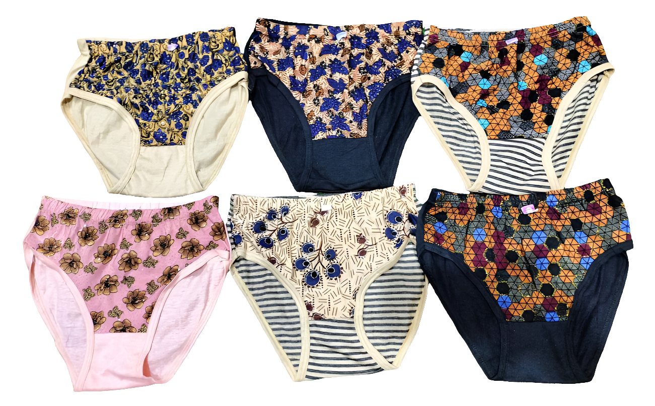 6 Pack Cotton Painties