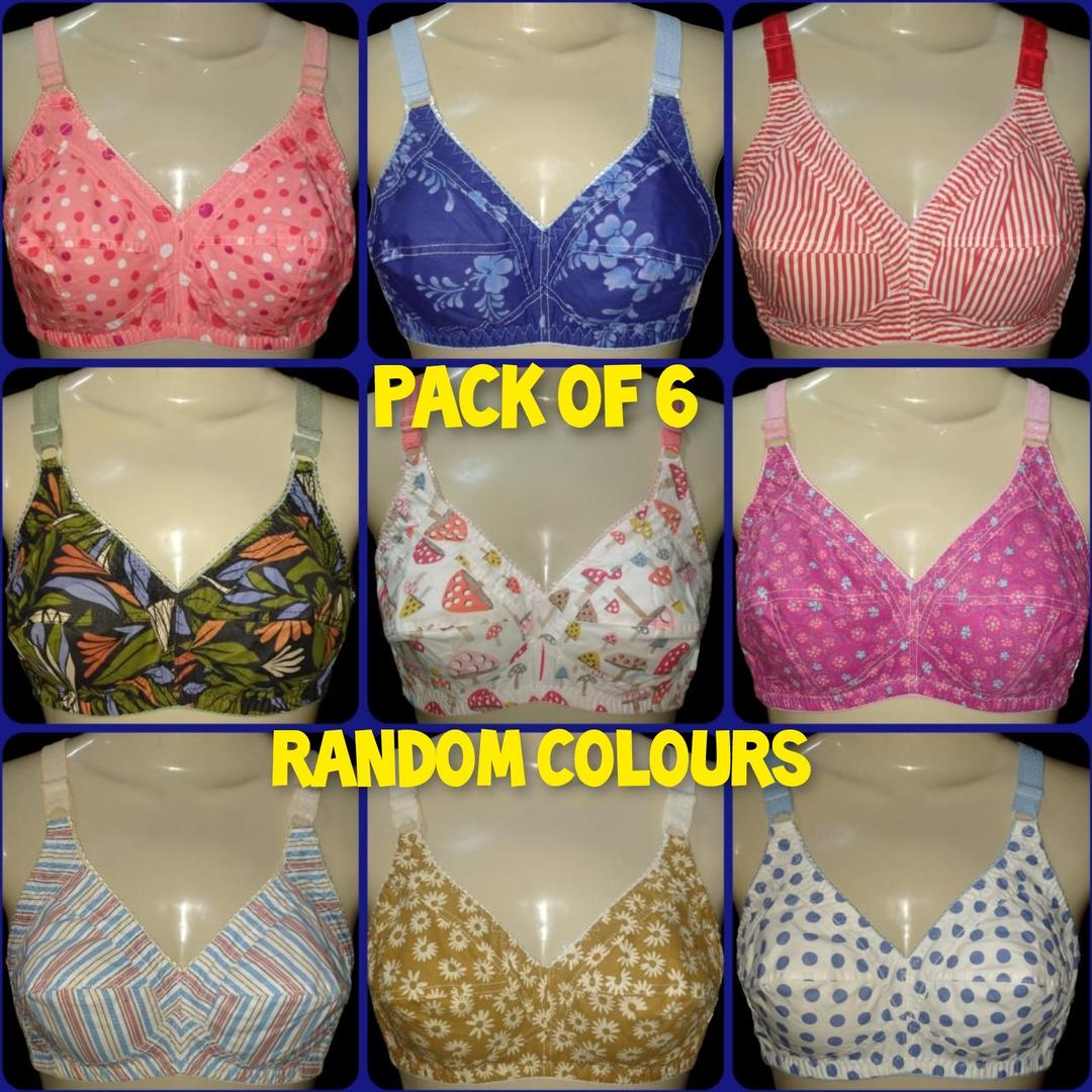 6 Pack Cotton Bra For Girls & Woman's