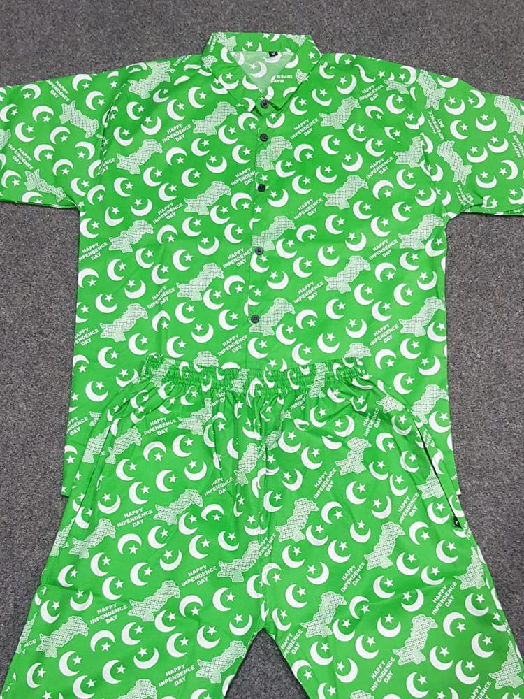2Pcs Men's  Cotton Printed Co.ord Set