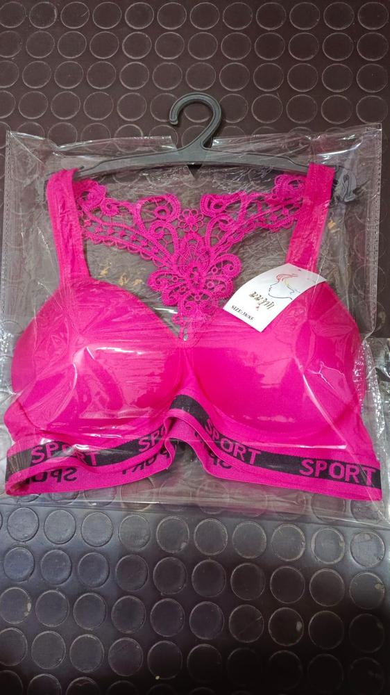 Pink Net lace Spots Bra