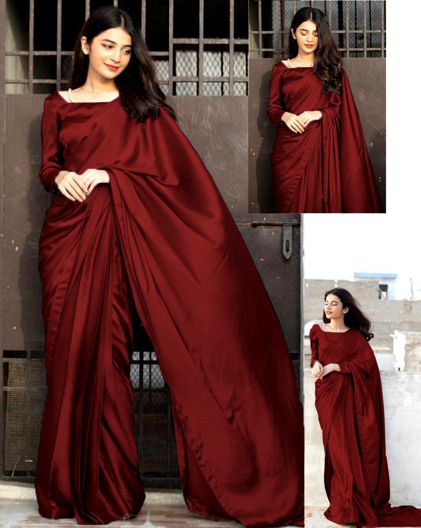 3Pcs Woman's Stitched Saree | Perfect Elegance for Woman
