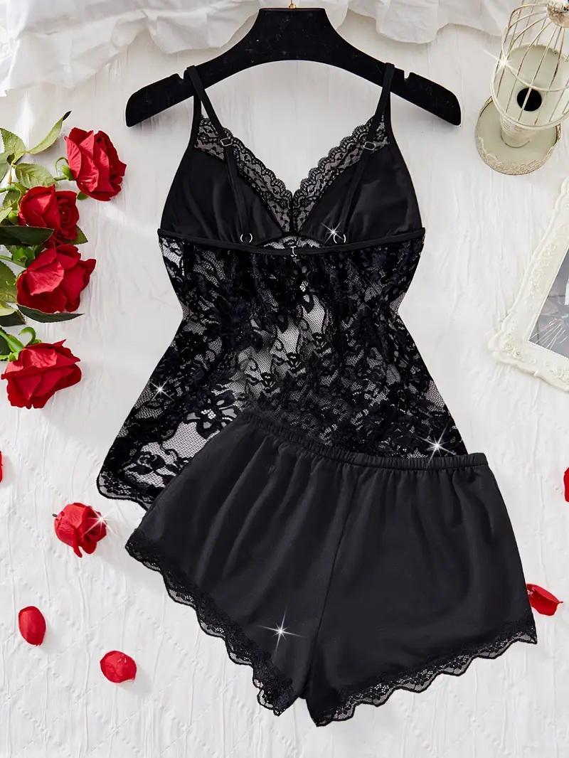 Net Plain Comfortable Lingerie Set