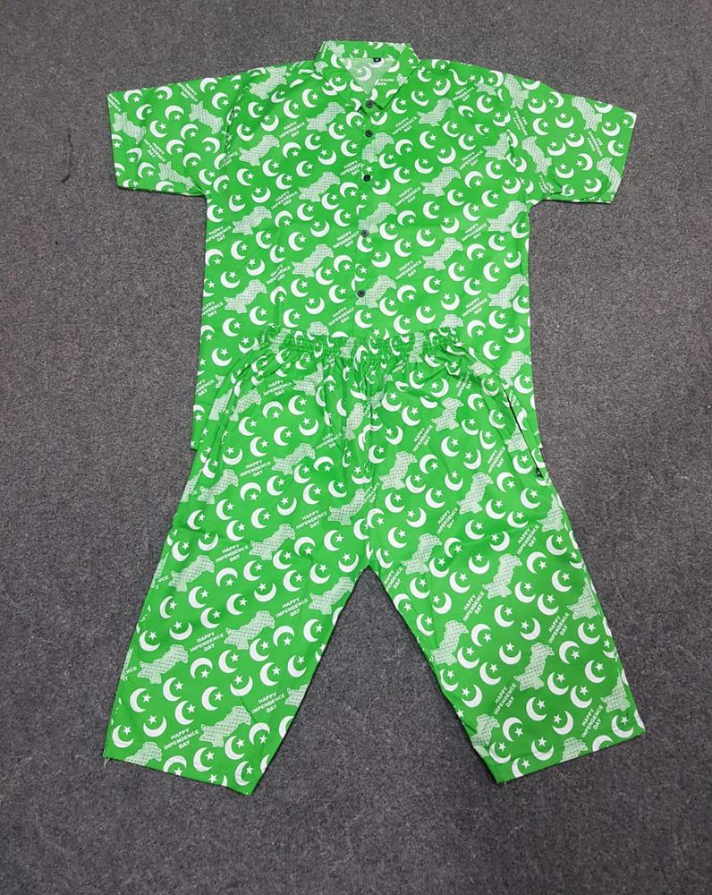 2Pcs Men's  Cotton Printed Co.ord Set