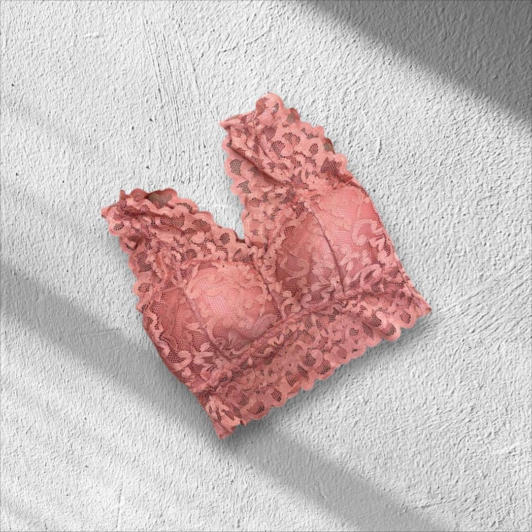 Jacquard lace work Pushup padded Bra