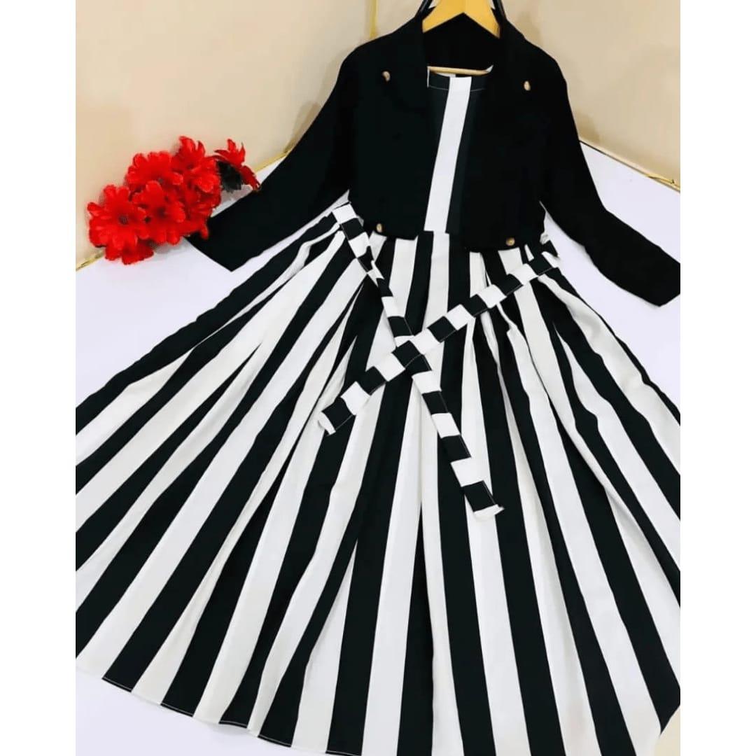 Styles 2Pcs Cotton printed Maxi With V-Neck + Striped Trouser