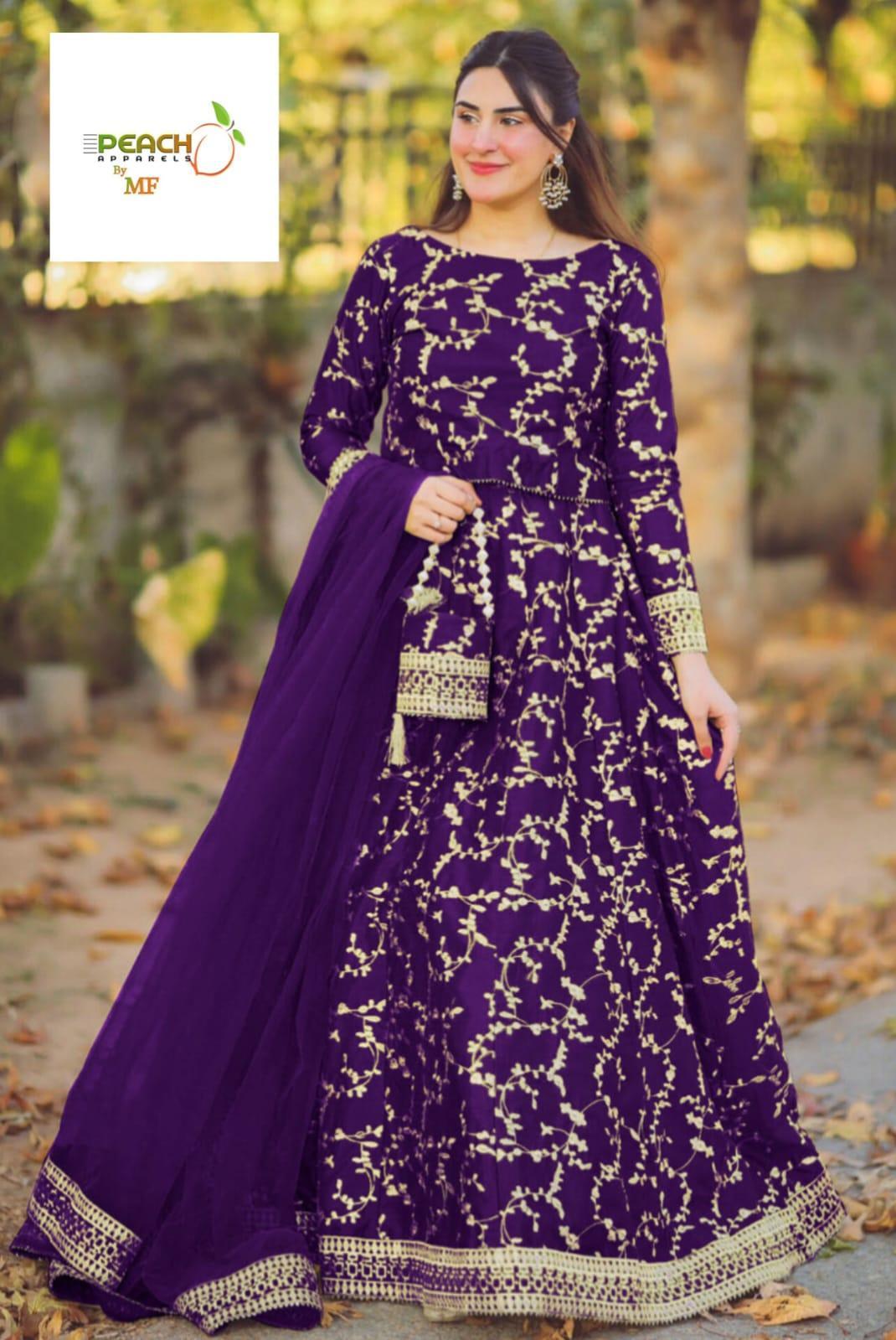 4Pcs Woman Stitched Katan Silk Embroidered Lehenga Choli