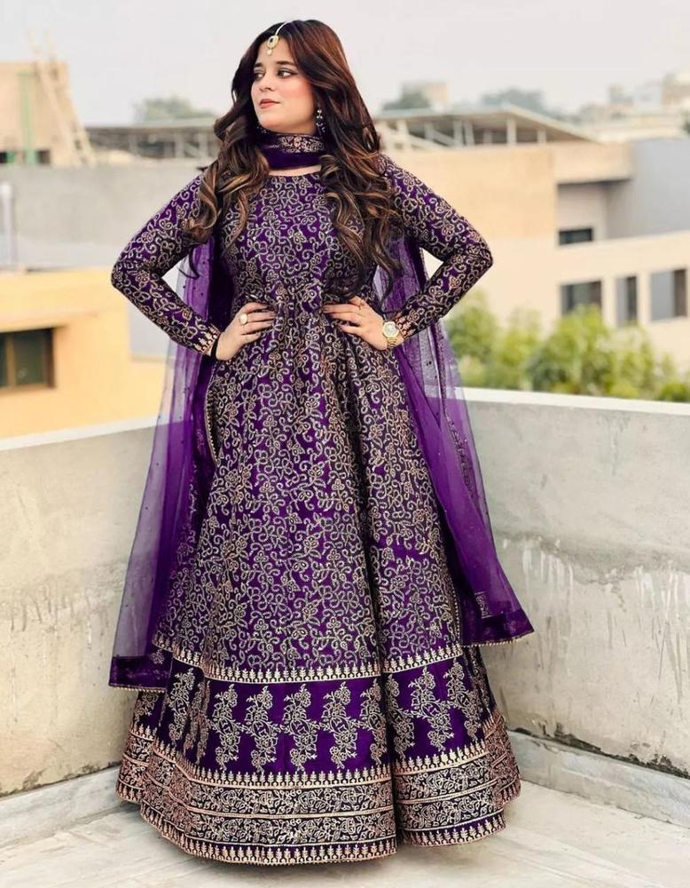 3Pcs Woman's Stitched Silk printed Maxi