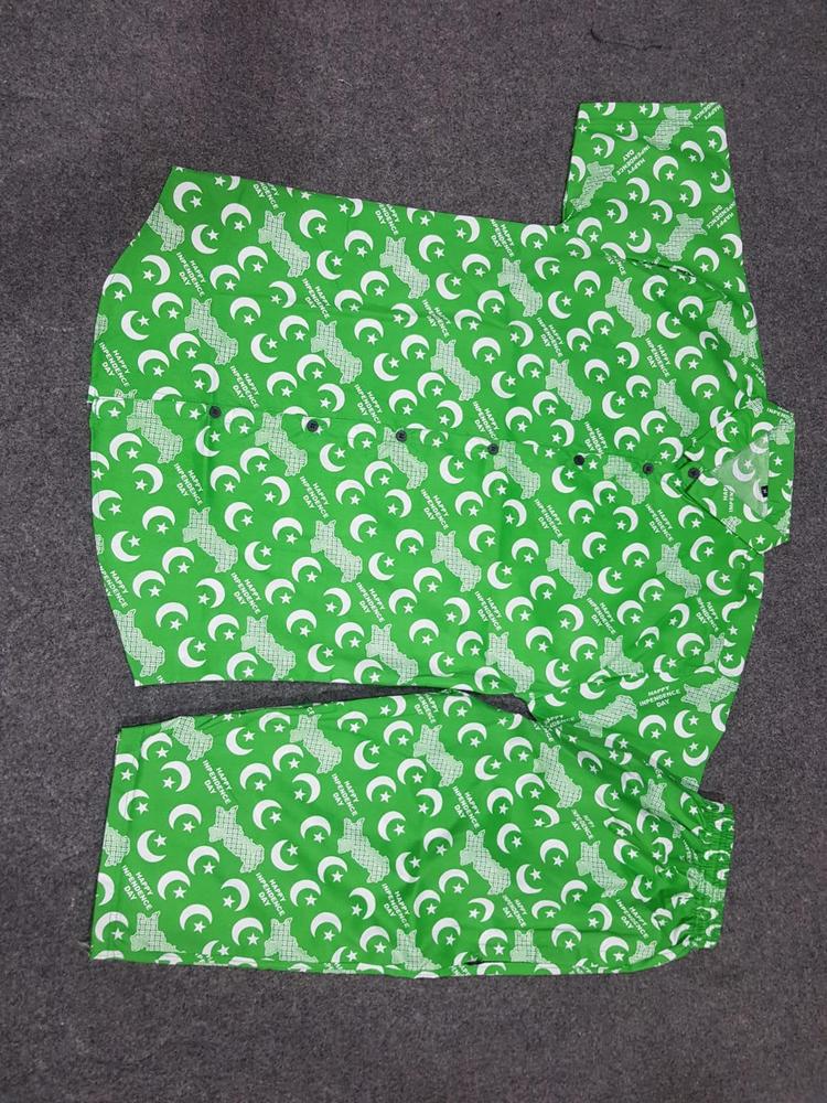 2Pcs Men's  Cotton Printed Co.ord Set